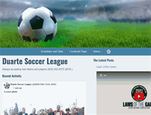 Tablet Screenshot of duartesoccer.org